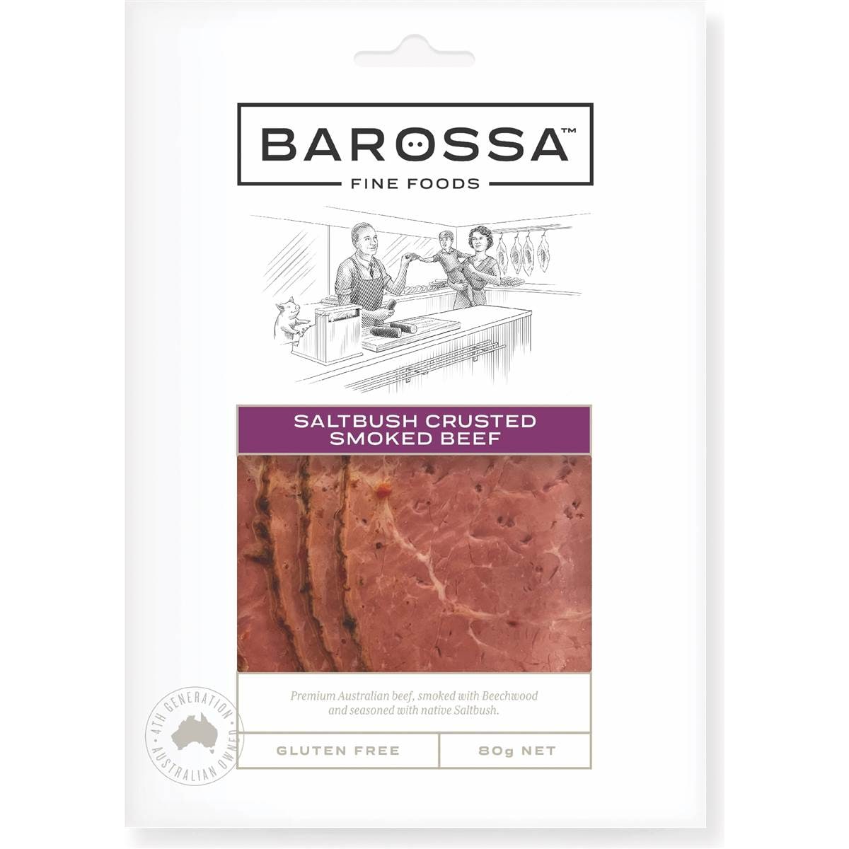 Barossa Fine Foods Saltbush Crusted Smoked Beef