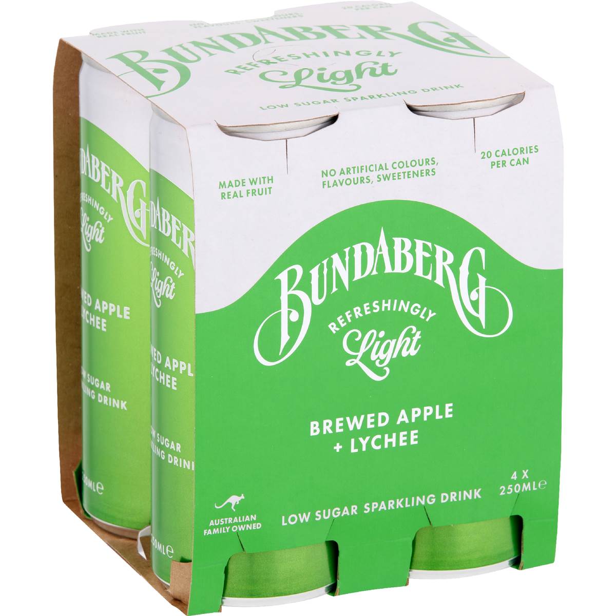 Bundaberg Refreshingly Light Sparkling Drink Apple & Lychee