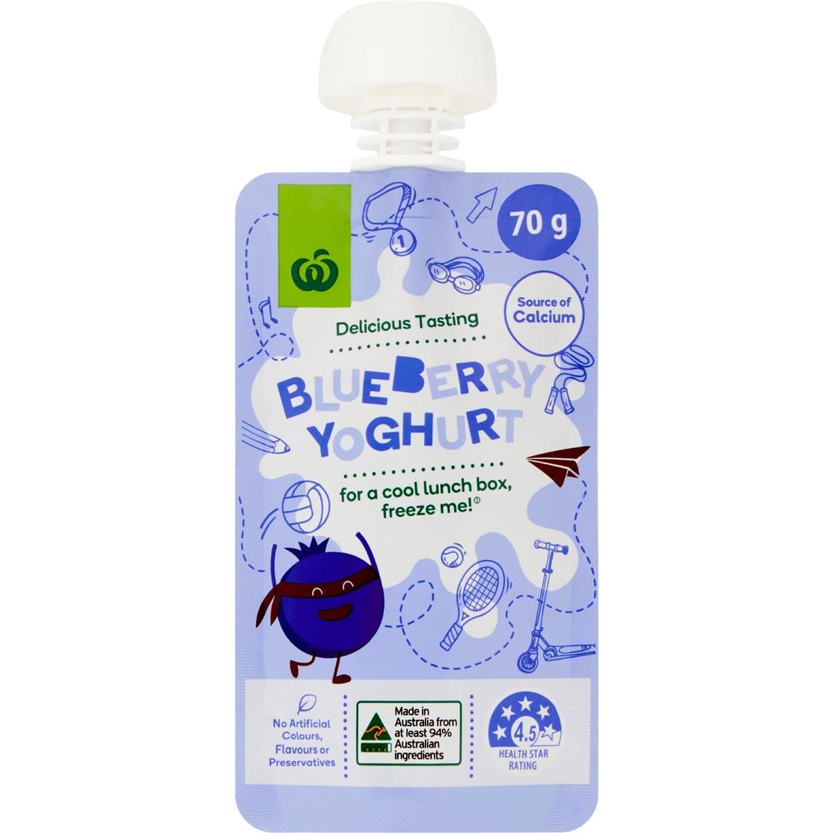 Woolworths Blueberry Yoghurt Pouch