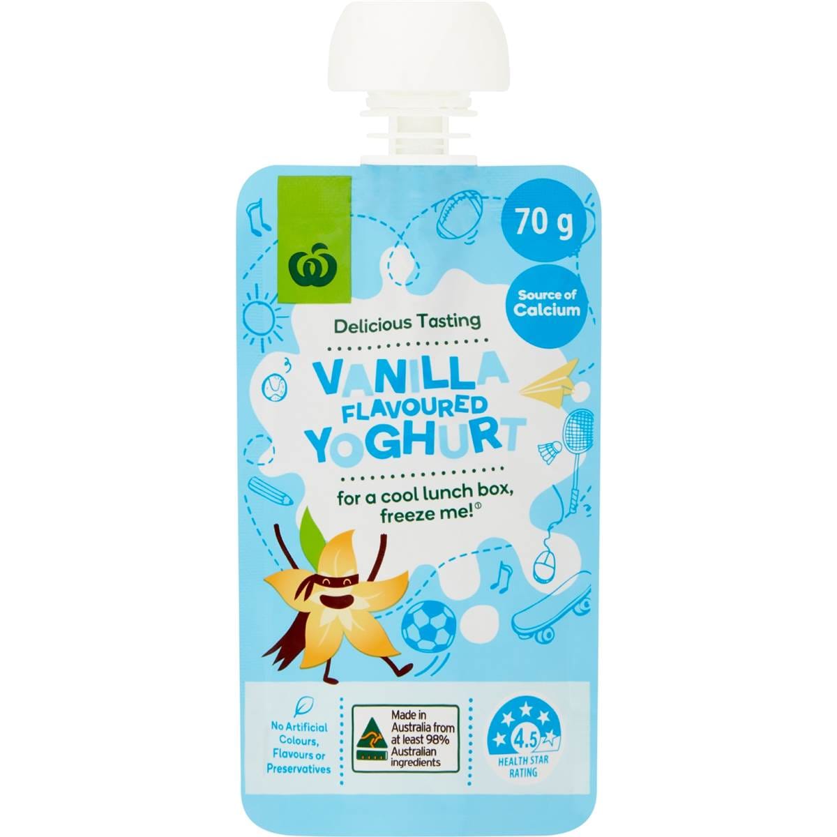 Woolworths Vanilla Yoghurt Pouch