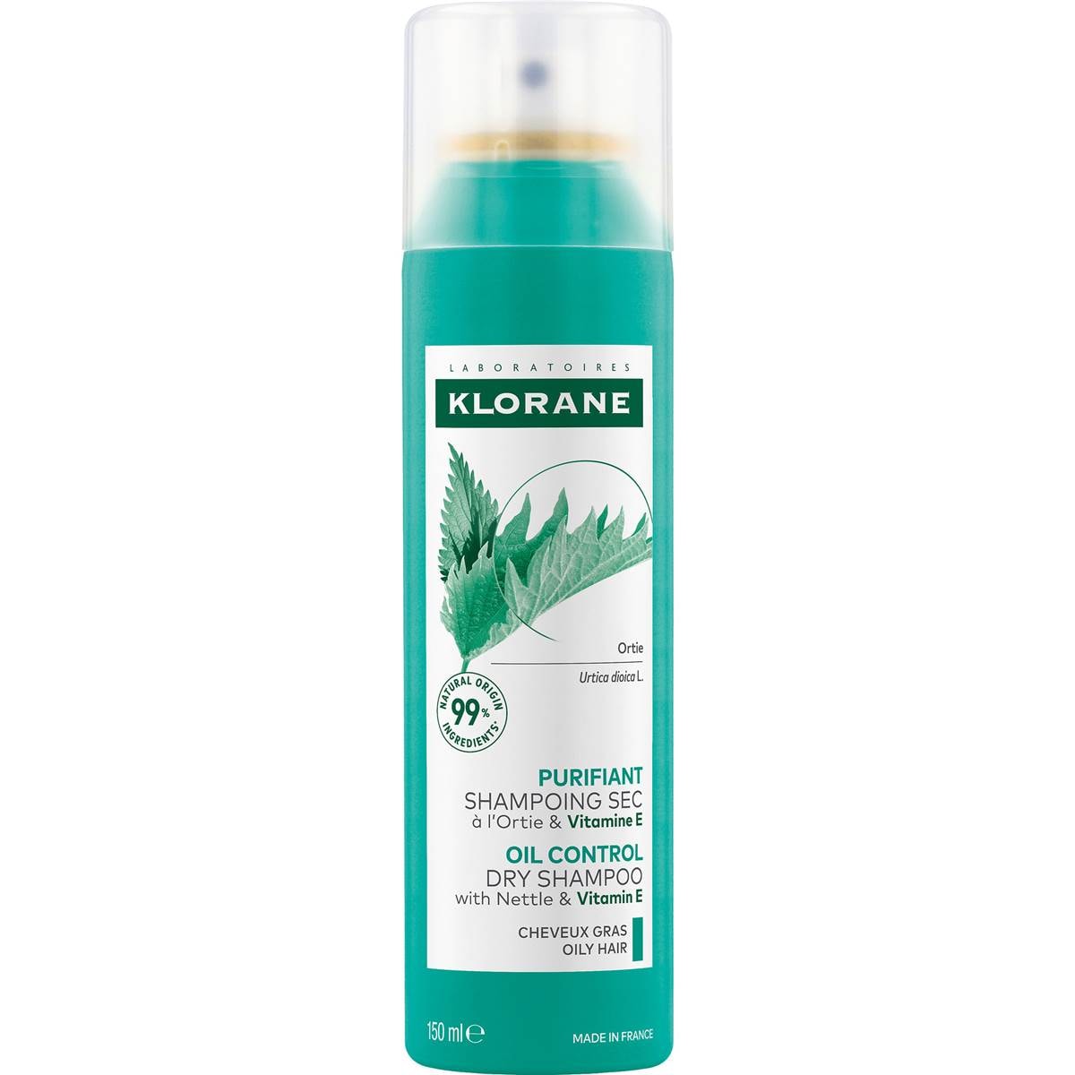 Klorane Oil Control Dry Shampoo With Nettle & Vitamin E 150mL
