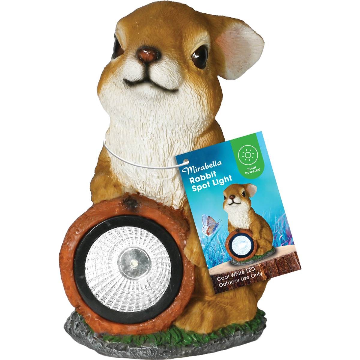 Mirabella Solar Polyresin Spot Light Rabbit