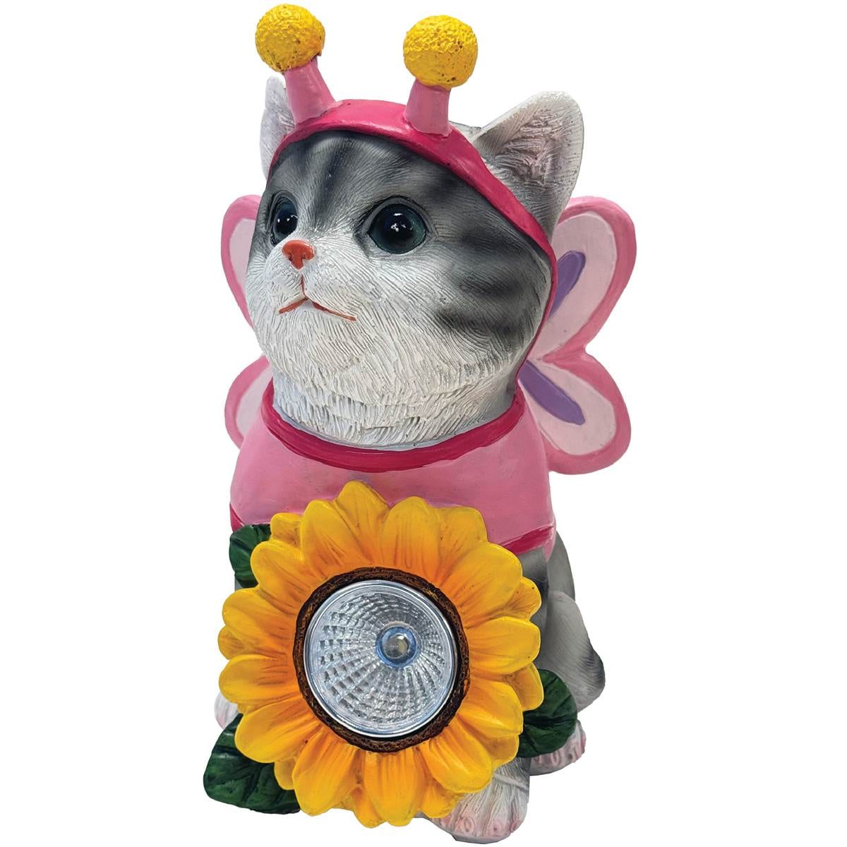 Gardman Solar Polyresin Butterfly Kitten