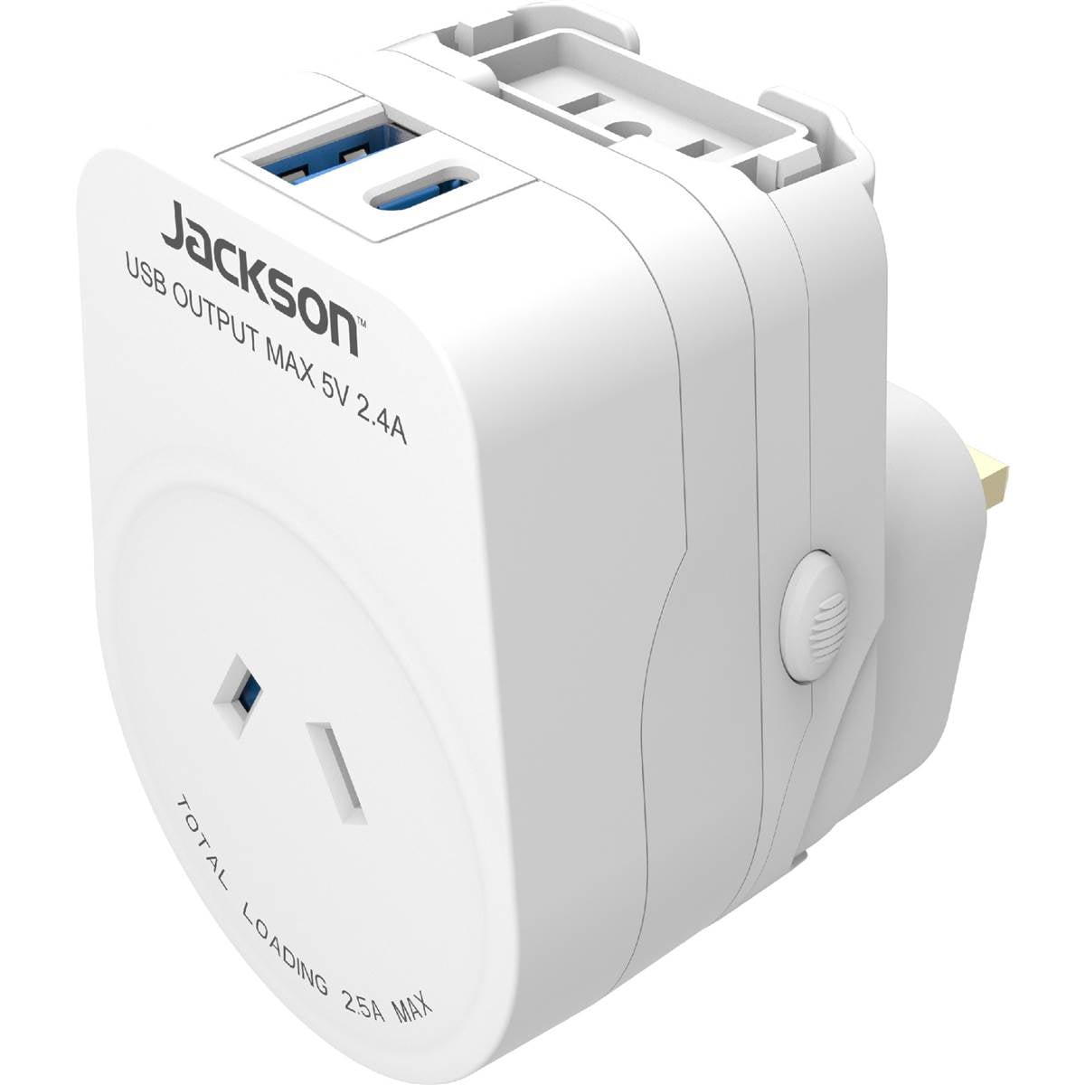 Jackson Outbound World Travel Adaptor With USB-C & USB-A