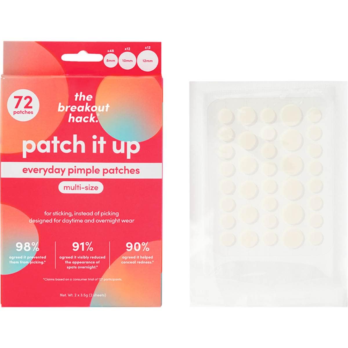 The Breakout Hack Patch It Up Everyday Pimple Patches Multi Size 72 pack