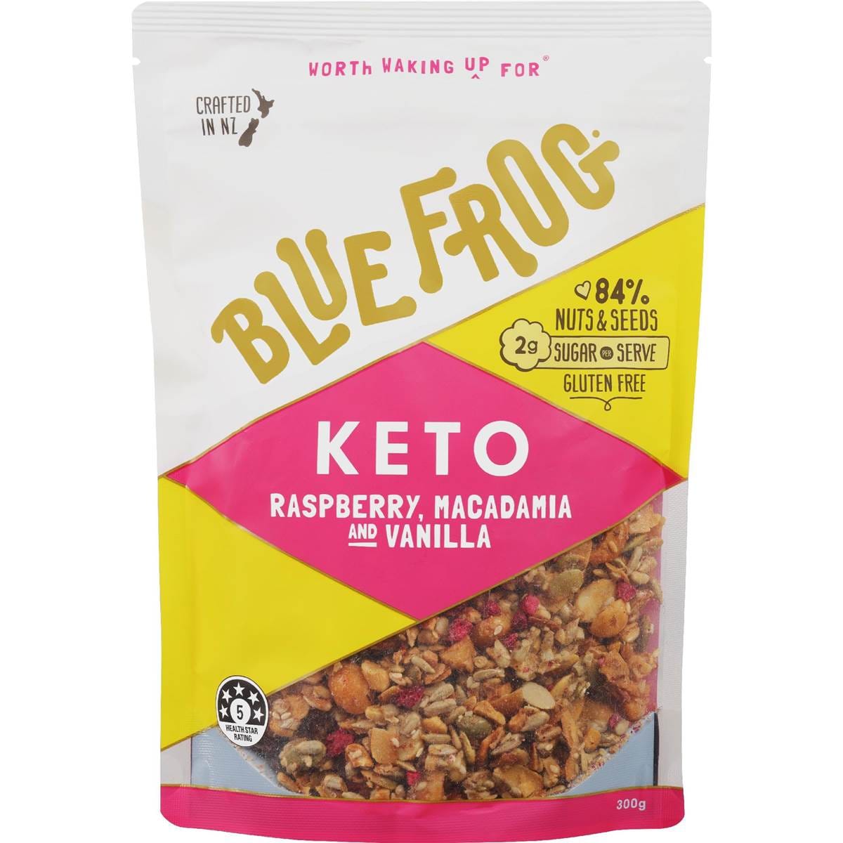 Blue Frog Keto Raspberry Macadamia & Vanilla Muesli