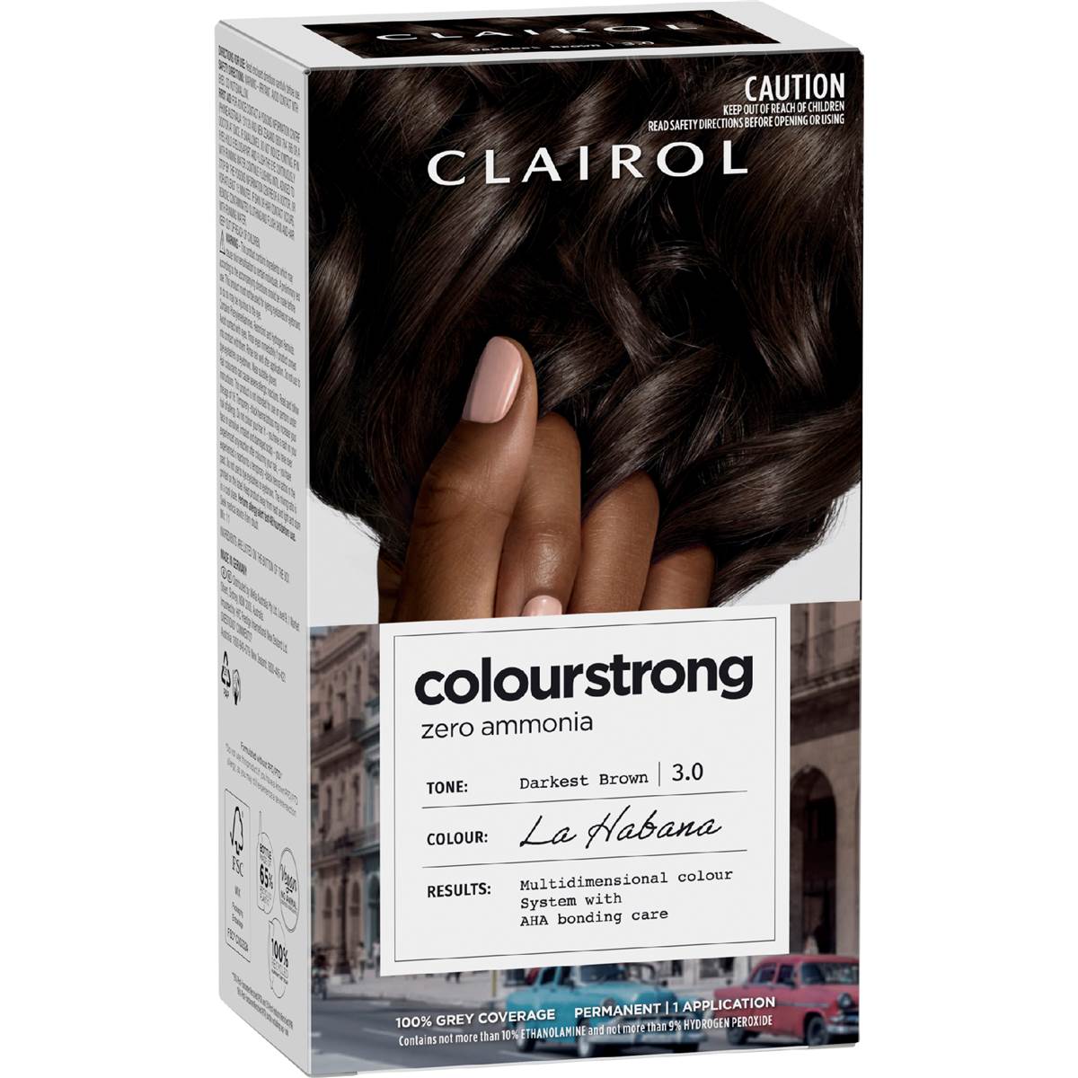 Clairol Colour Strong Hair Dye Darkest Brown 3.0 each