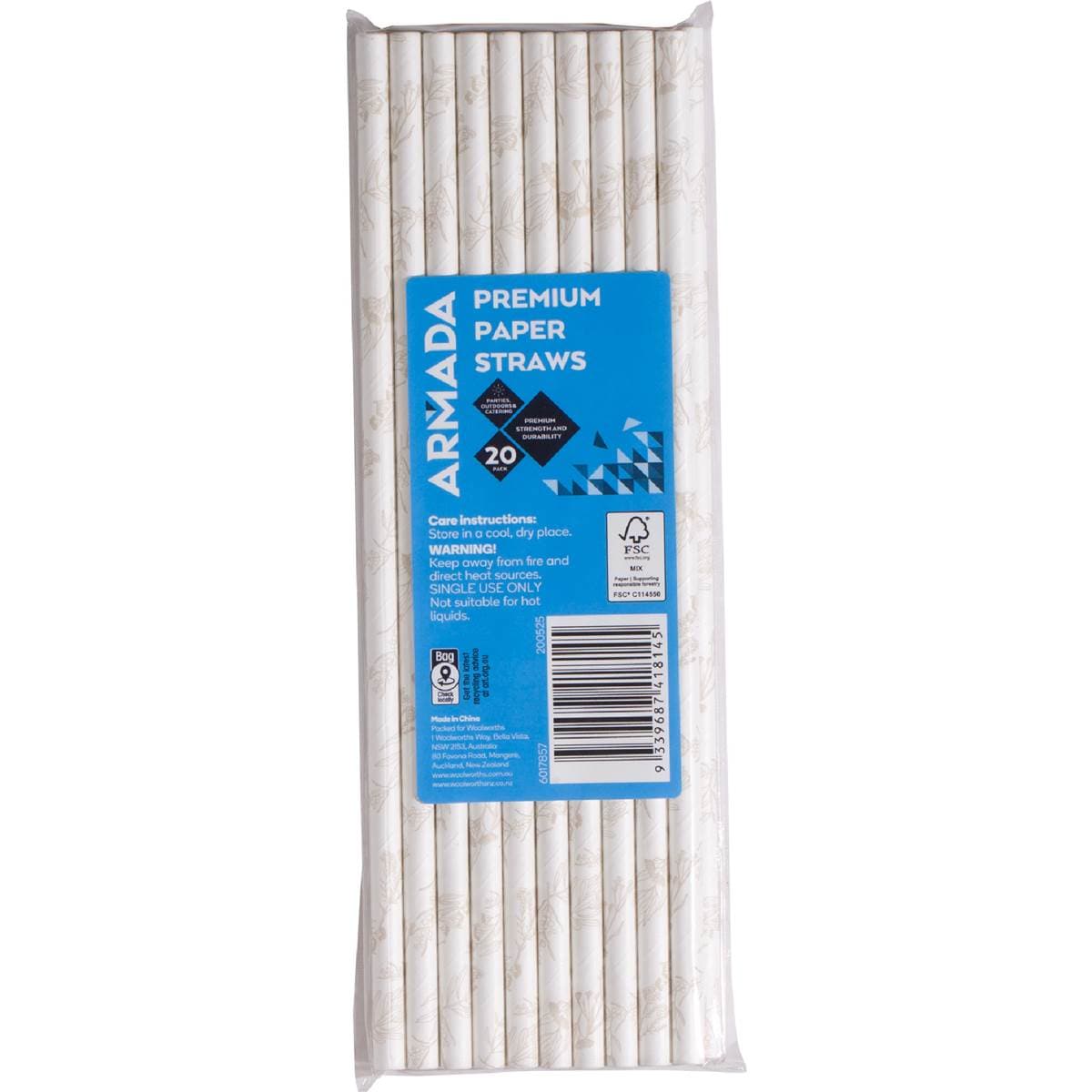Armada Premium Paper Straws Floral
