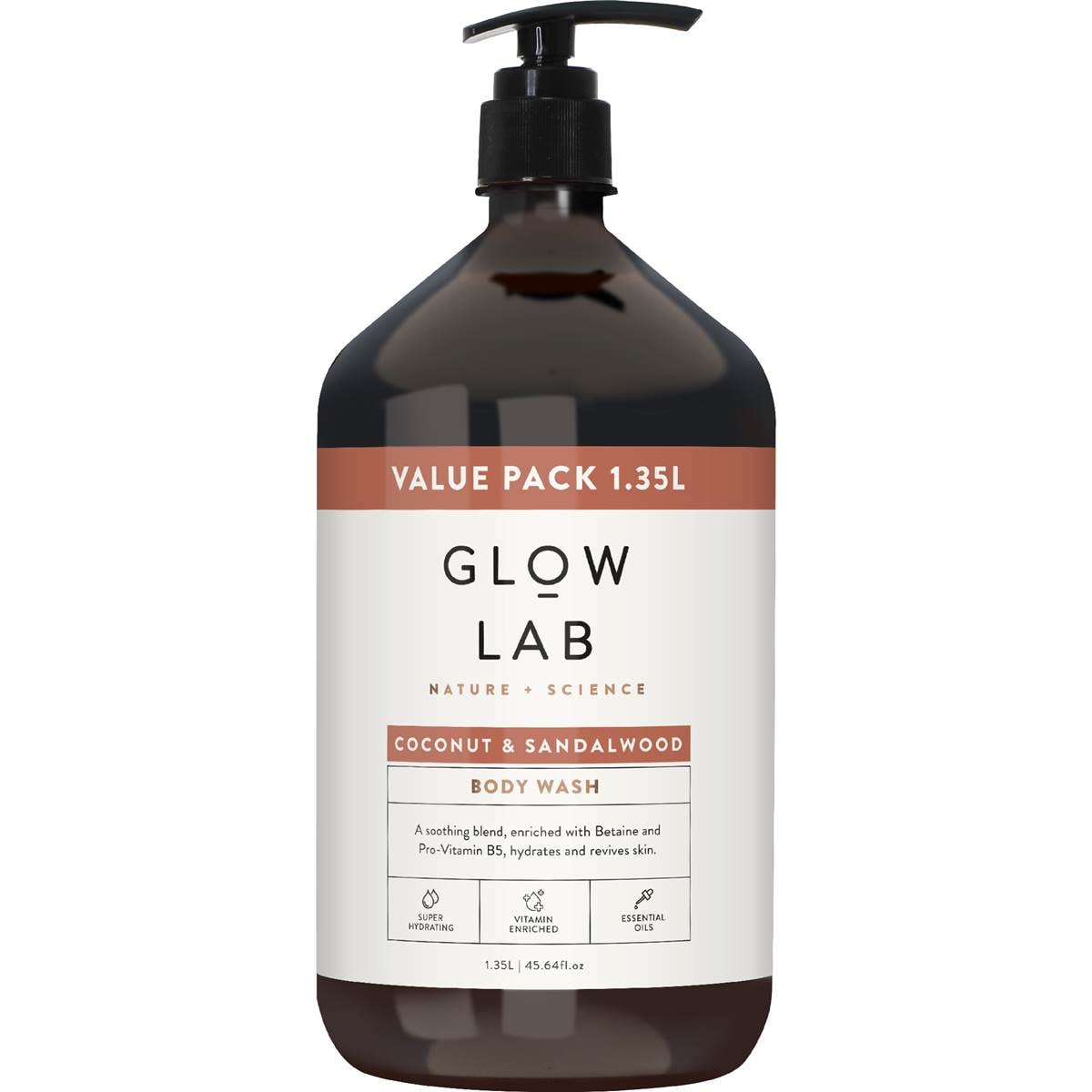 Glow Lab Body Wash Coconut & Sandalwood 1.35L