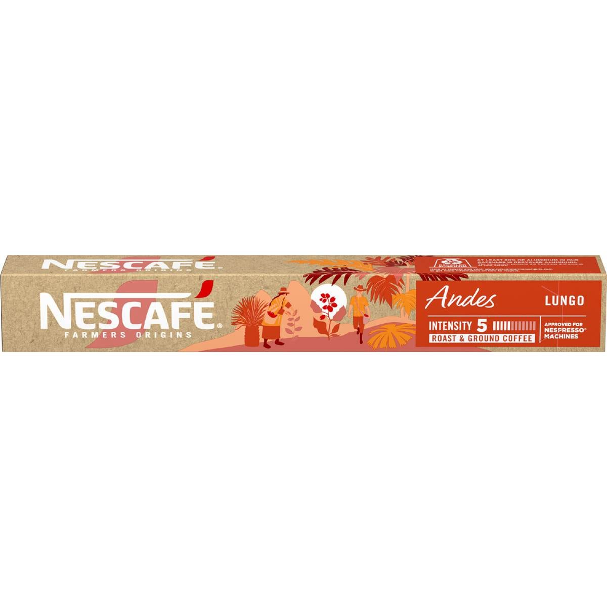Nescafe Farmers Origin Pods Andes Lungo Coffee Capsules 10 pack
