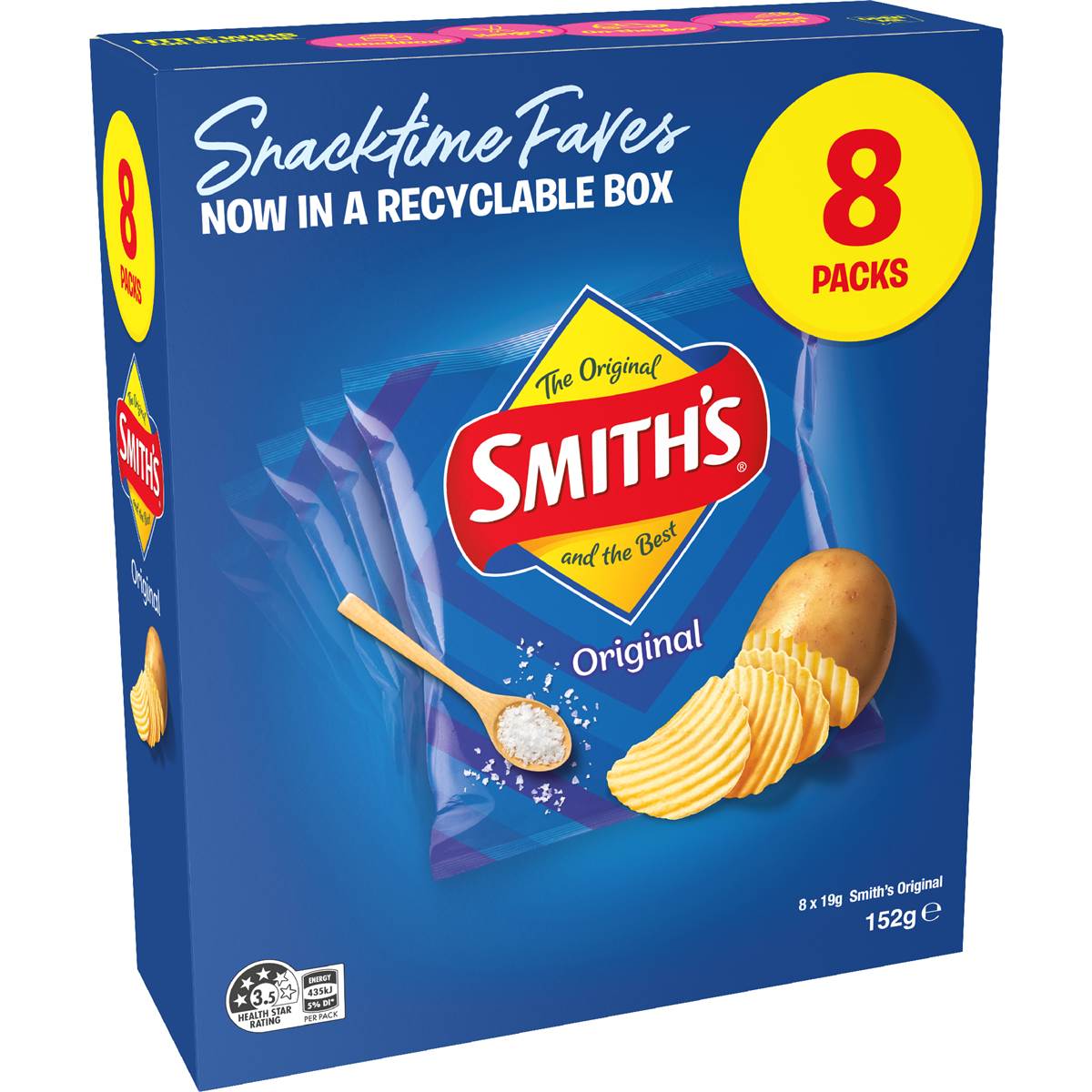 Smith's Original Potato Chips 19g x 8 pack