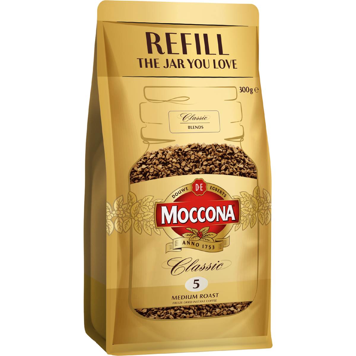Moccona Freeze Dried Instant Coffee Medium Roast Refill Pouch