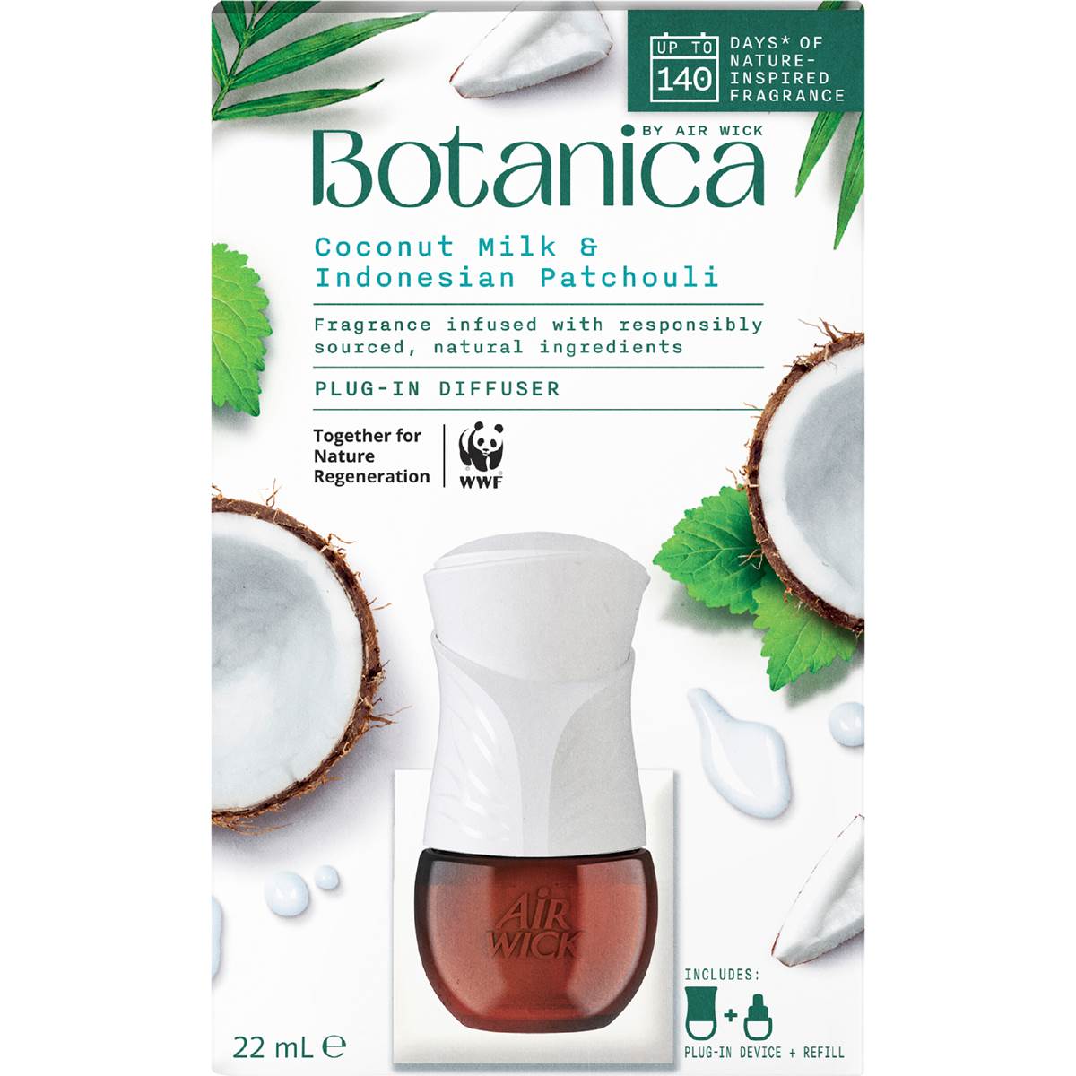 Botanica Plug In Diffuser Coconut Milk & Indonesian Patchouli 22mL