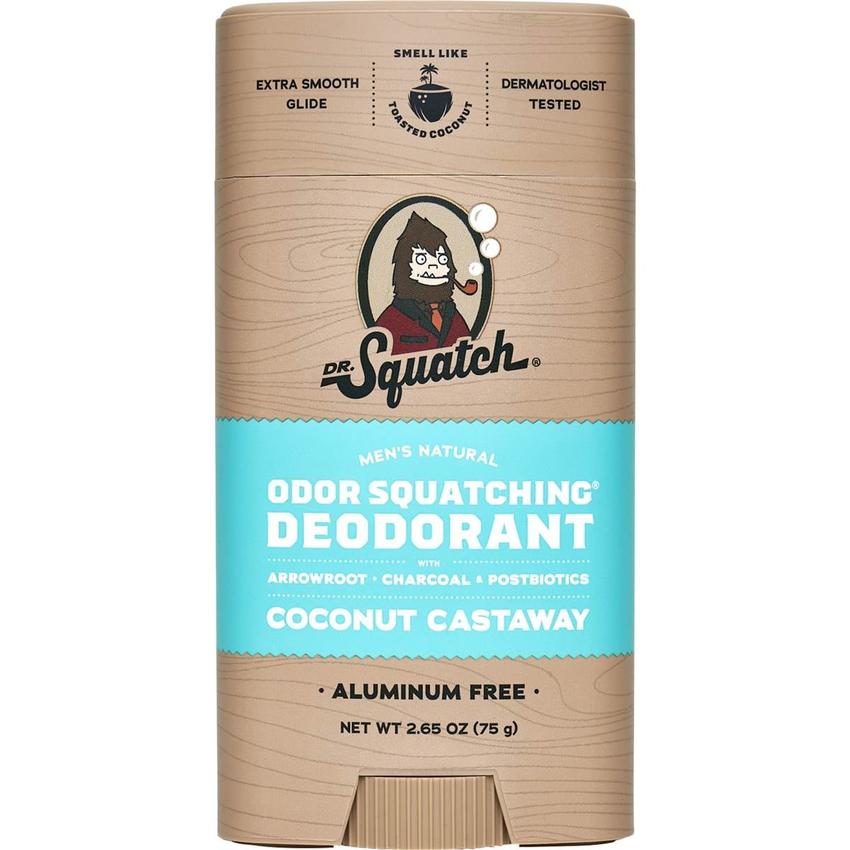 Dr Squatch Odor Squatching Roll On Deodorant Coconut Castaway