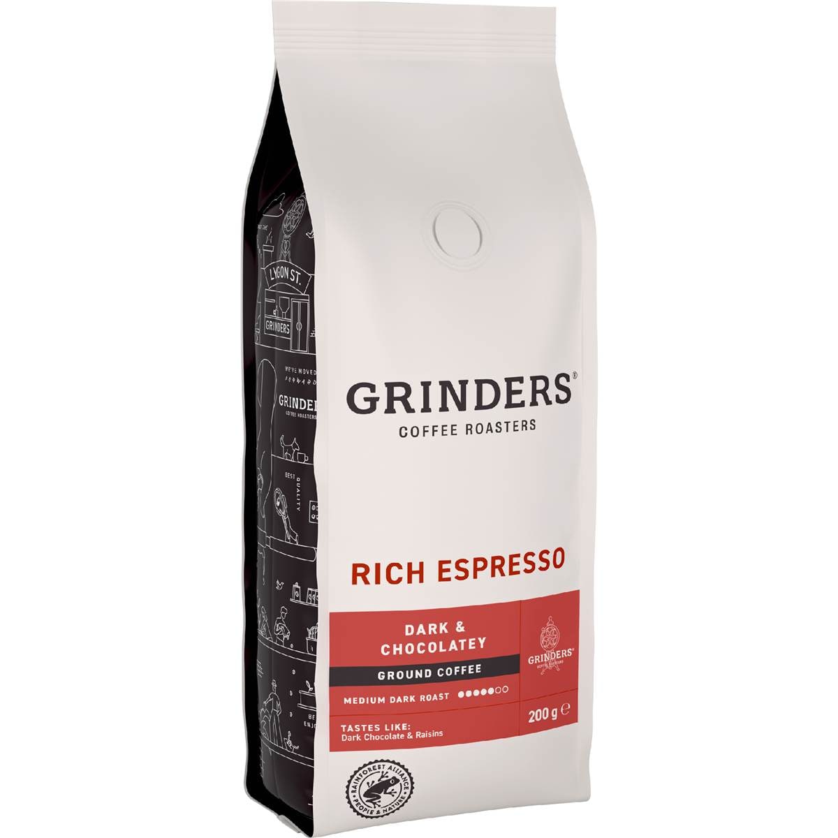 Grinders Rich Espresso Coffee Ground 200g