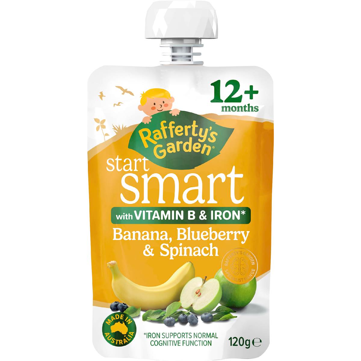 Rafferty's Garden Start Smart Baby Food Pouch Banana Blueberry & Spinach
