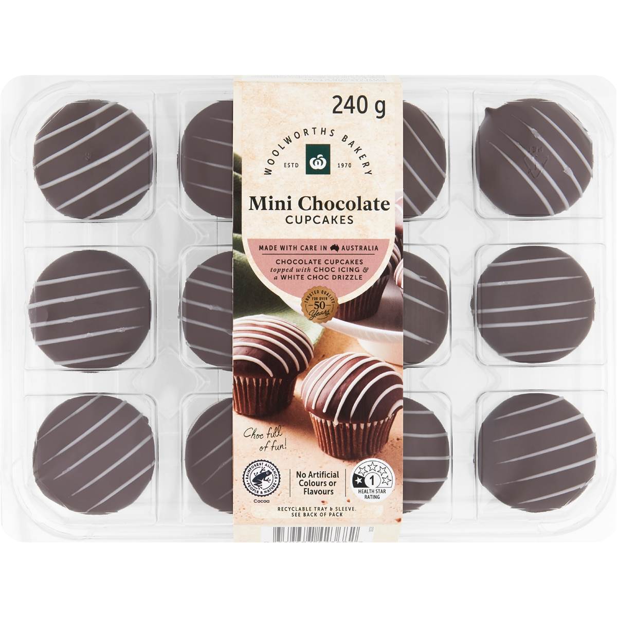Woolworths Mini Iced Mudcake Cupcakes