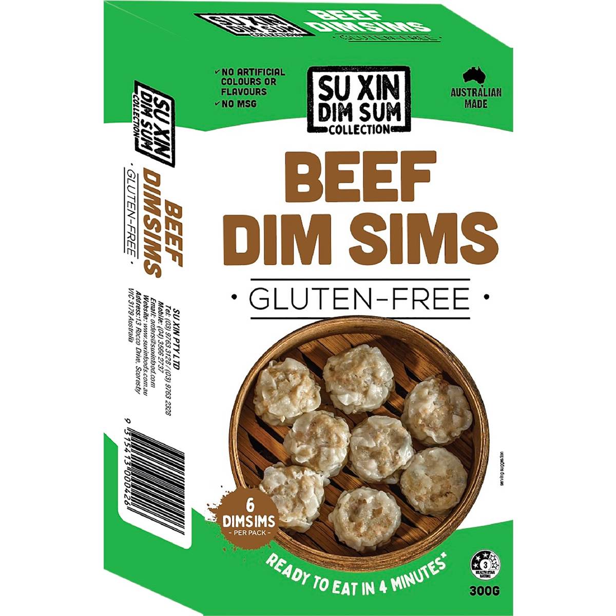 Su Xin Gluten Free Dim Sims Beef