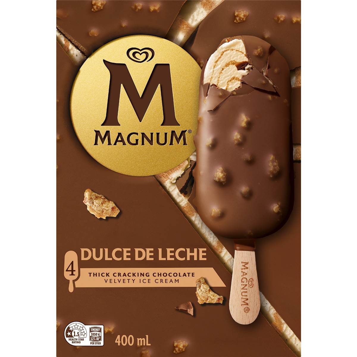Magnum Dulce De Leche Ice Cream Sticks 4 pack – Woolworths
