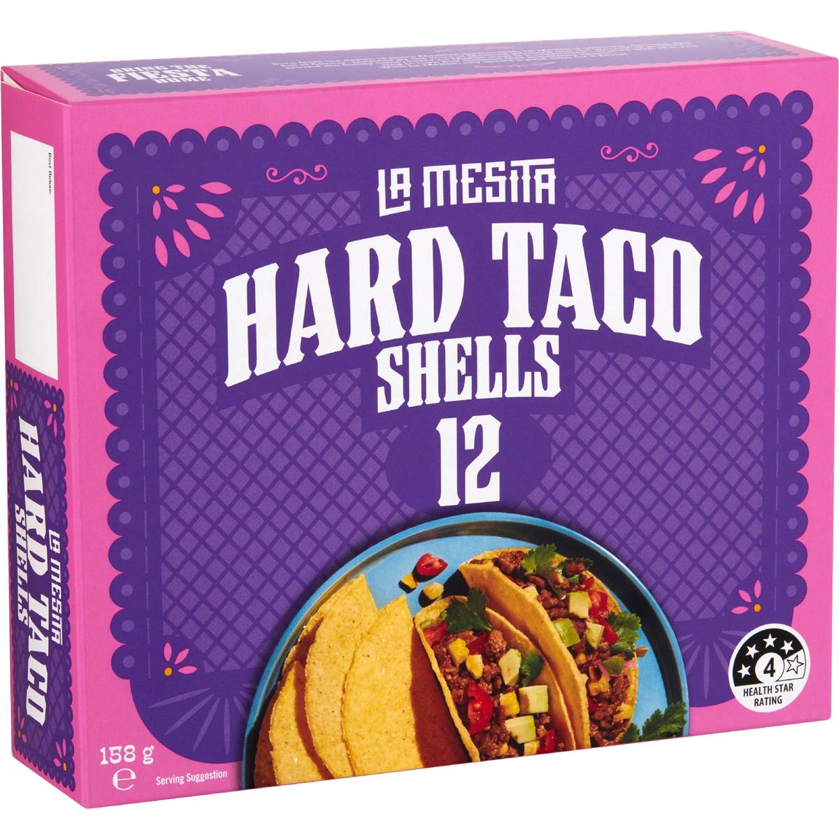La Mesita Hard Taco Shells 12 pack