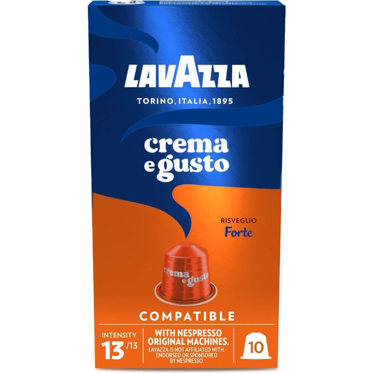 Lavazza Crema e Gusto Forte Coffee Pods Nespresso Compatible 10 pack