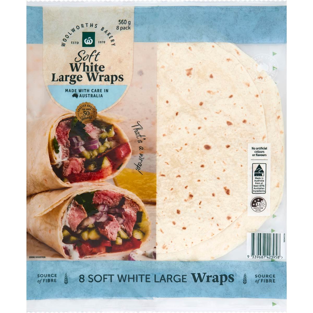 Woolworths Large White Wraps