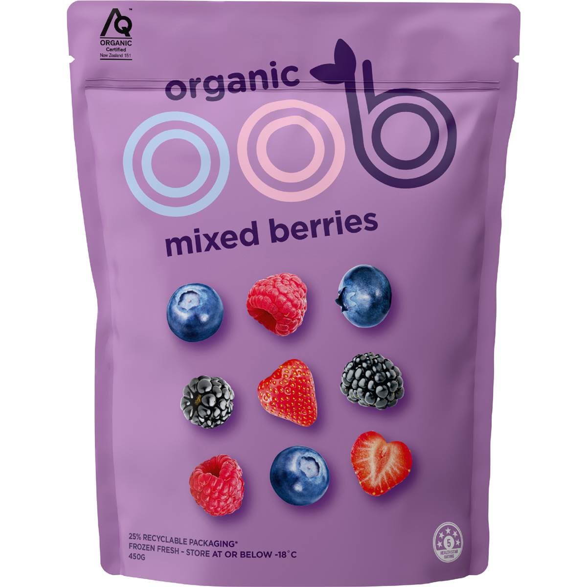 Oob Organic Frozen Mixed Berries