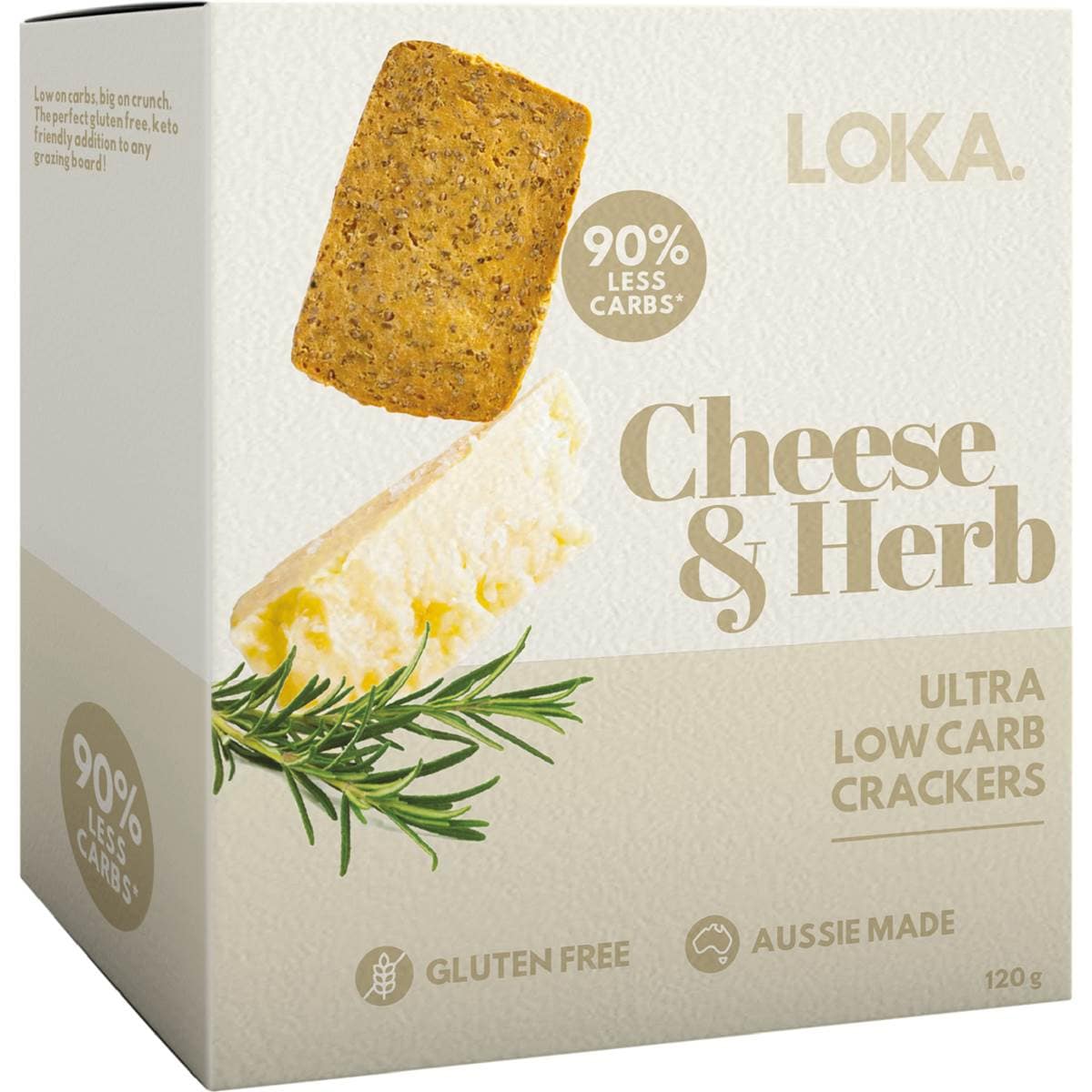 Loka Ultra Low Carb Crackers Cheese & Herb
