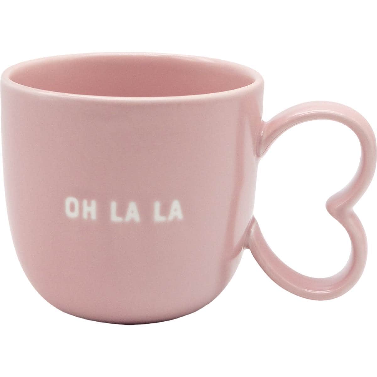 Inspire Ceramic Heart Handle Mug Assorted