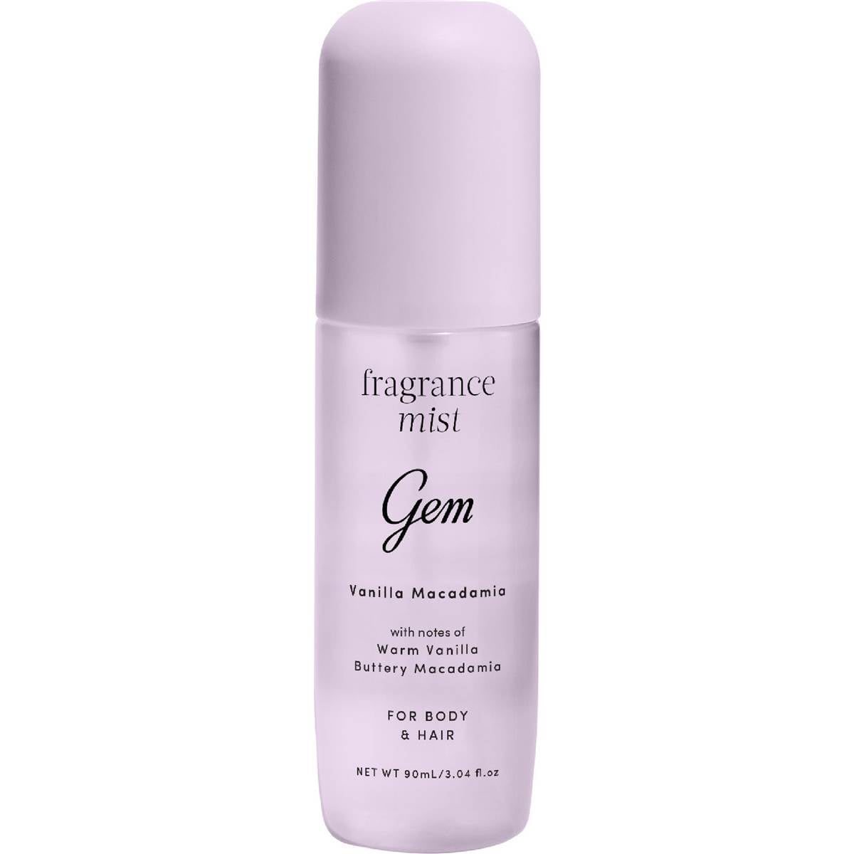 Gem Fragrance Body Mist Vanilla Macadamia 90mL