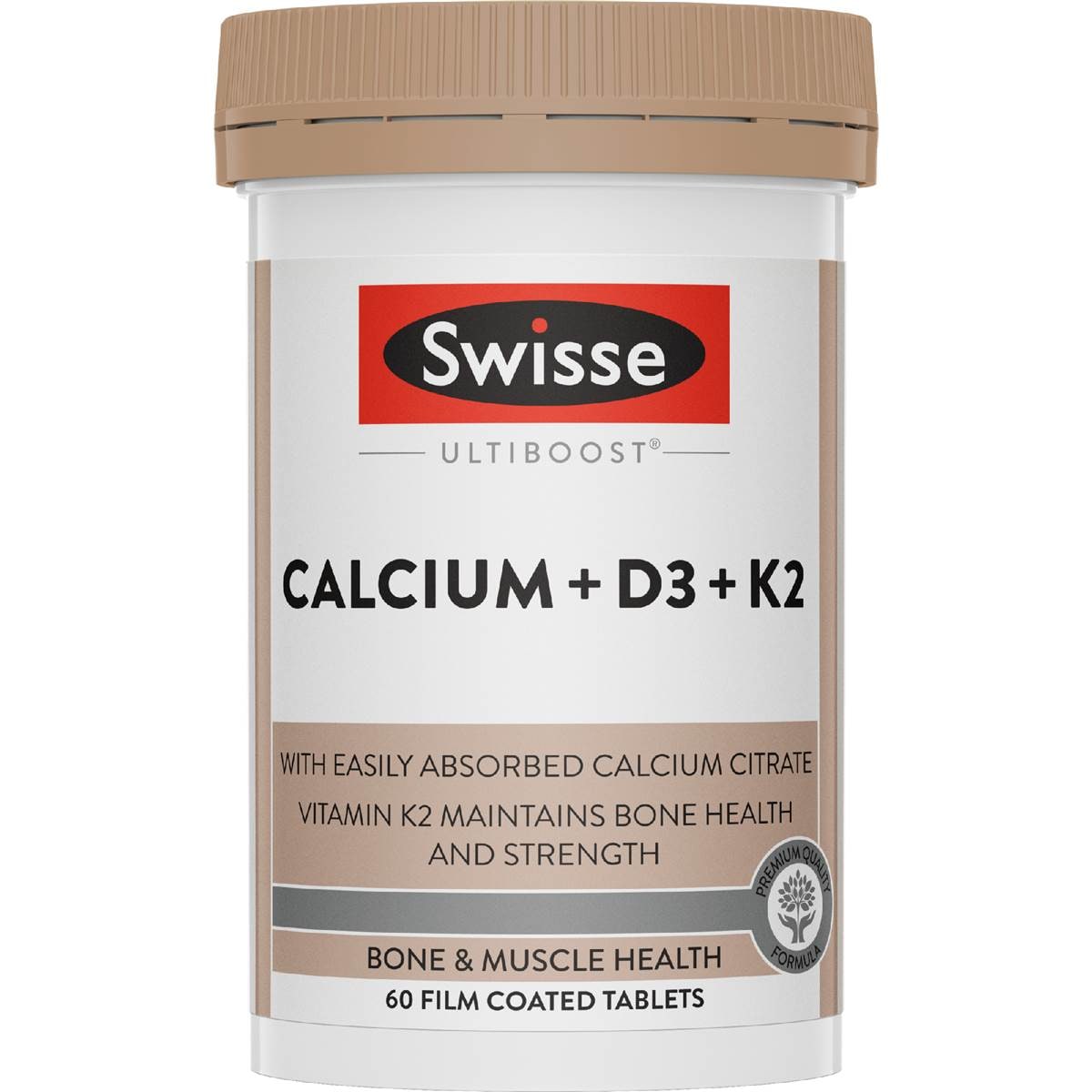 Swisse Ultiboost Calcium + D3 + K2 Tablets 60 pack