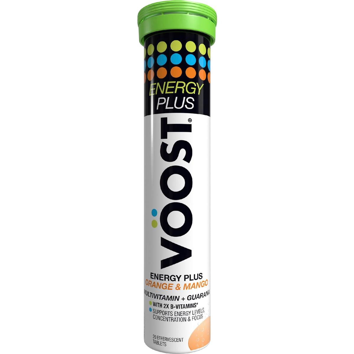 VOOST Effervescent Energy Plus Orange & Mango Tablets 20 pack