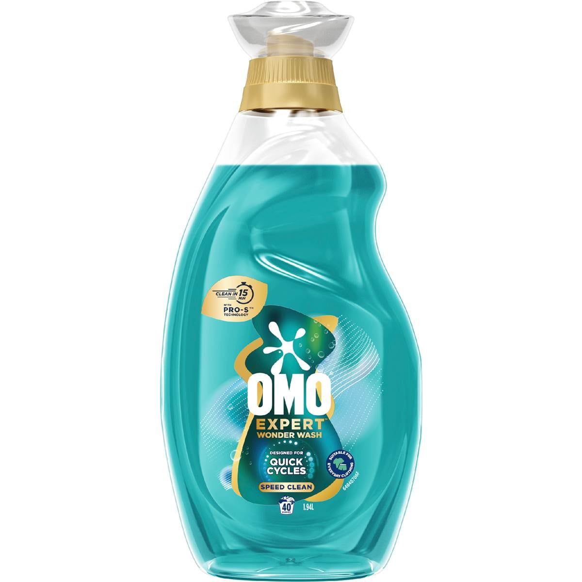 OMO Expert Wonder Wash Laundry Liquid Detergent Speed Clean 1.94L