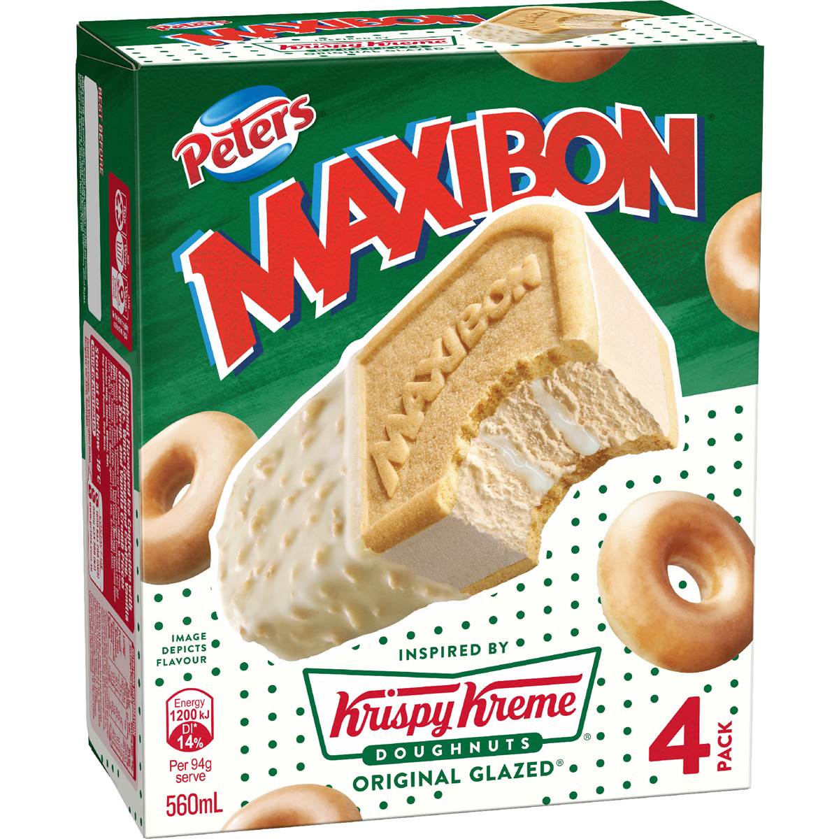 Peters Maxibon Krispy Kreme Inspired Dessert Bars 4 pack