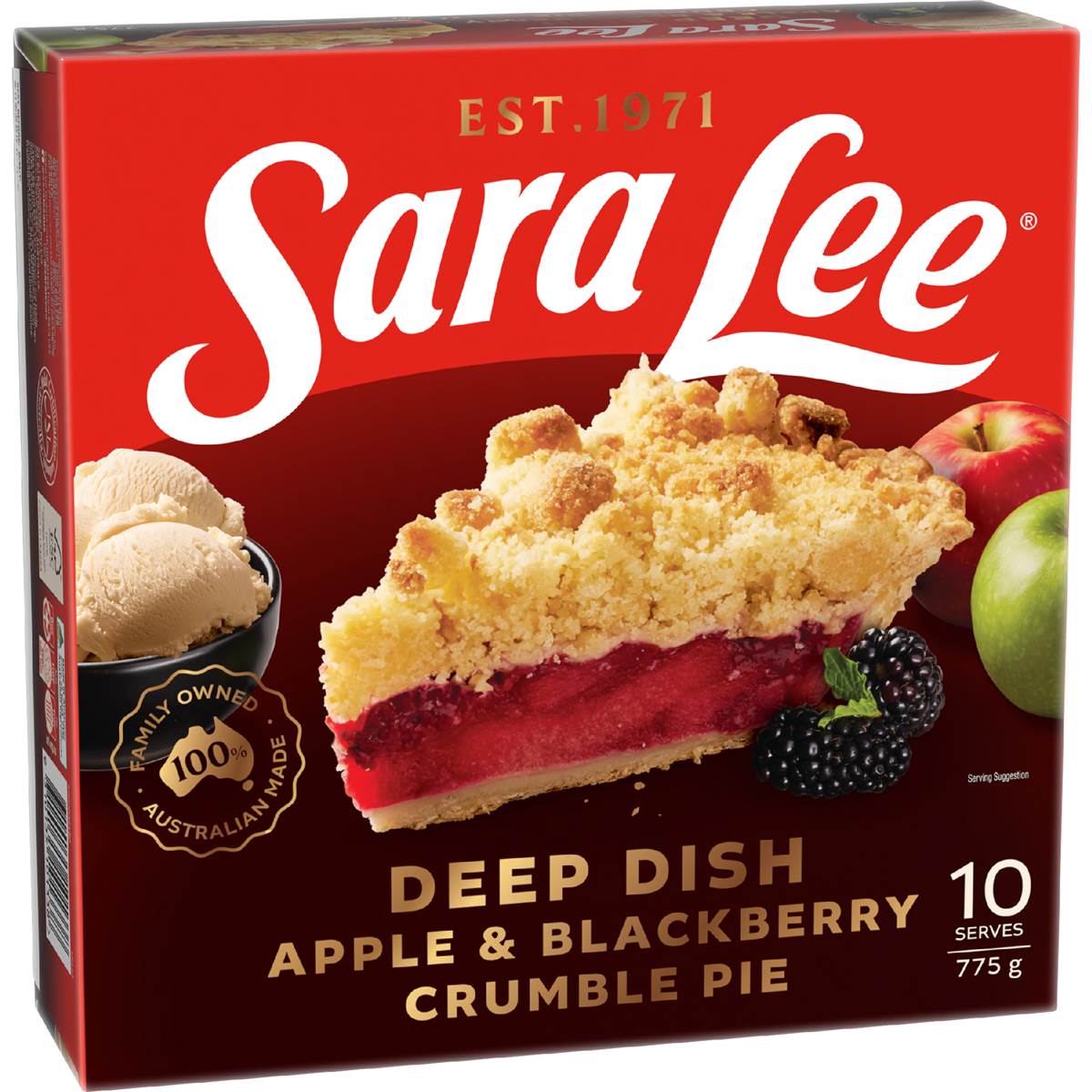 Sara Lee Deep Dish Crumble Pie Apple & Blackberry 775g