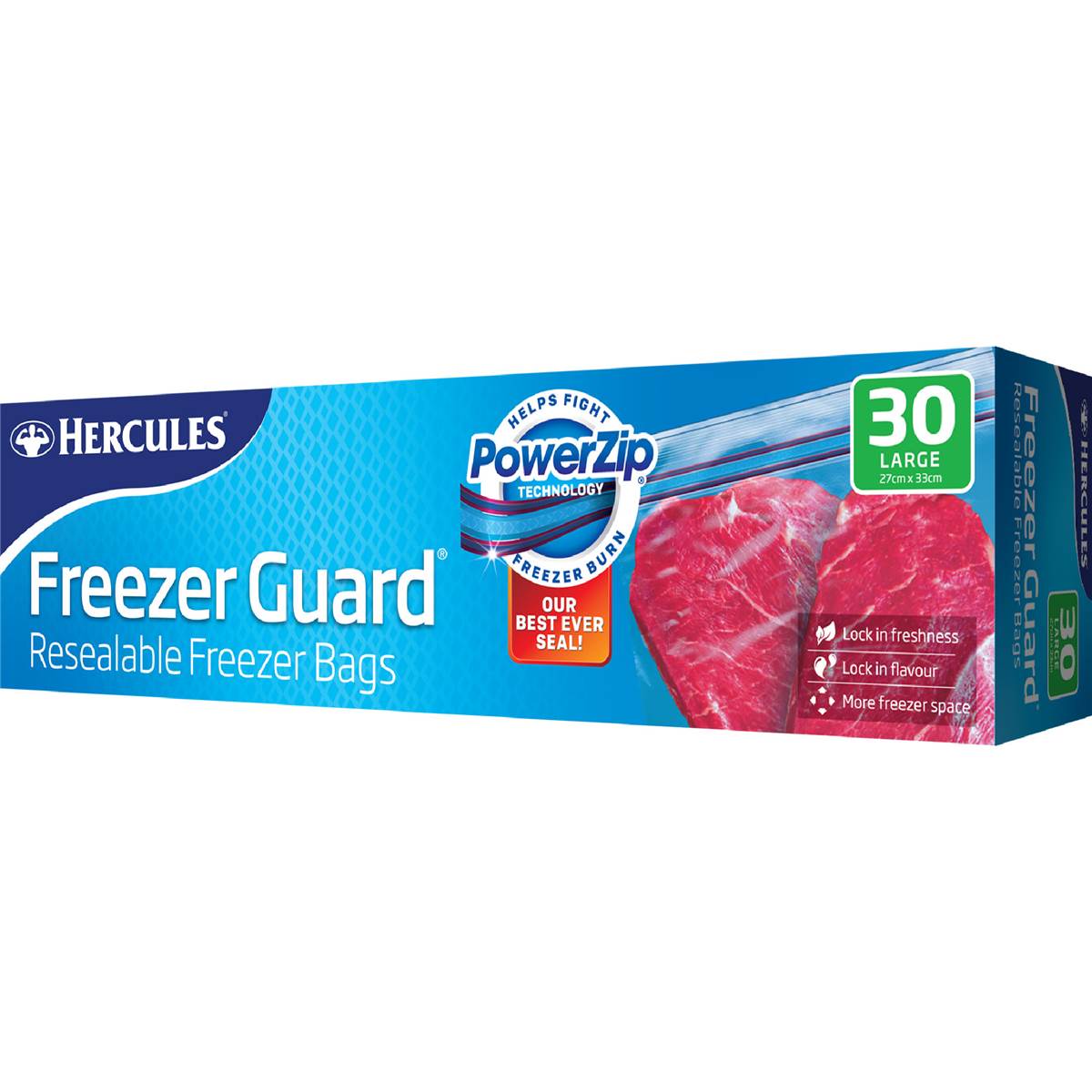 Hercules Freezer Guard Resealable Bags Large