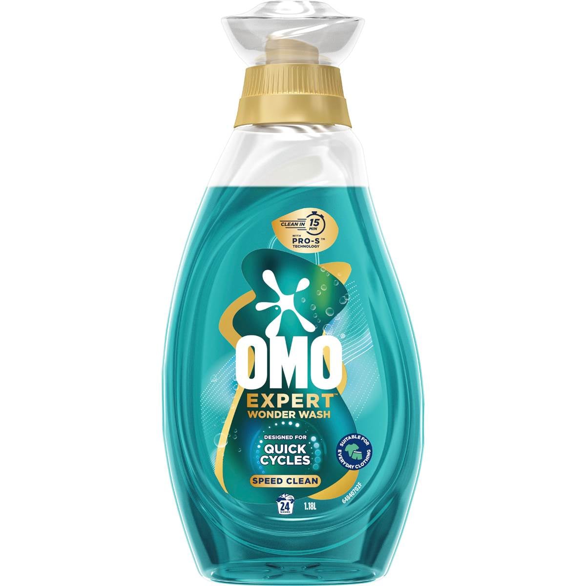 OMO Expert Wonder Wash Laundry Liquid Detergent Speed Clean 1.18L