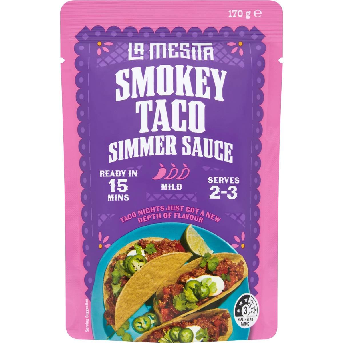 La Mesita Smokey Taco Simmer Sauce 170g