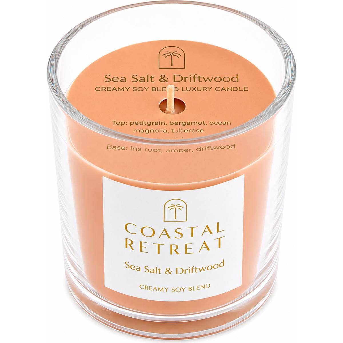 Coastal Retreat Soy Blend Luxury Candle Sea Salt & Driftwood 180g
