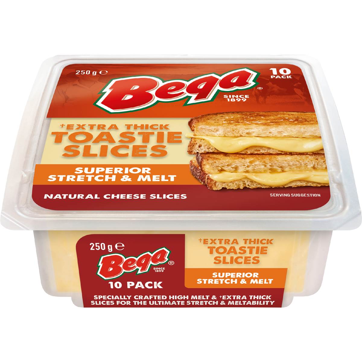 Bega Toastie Cheese Slices Extra Thick 250g