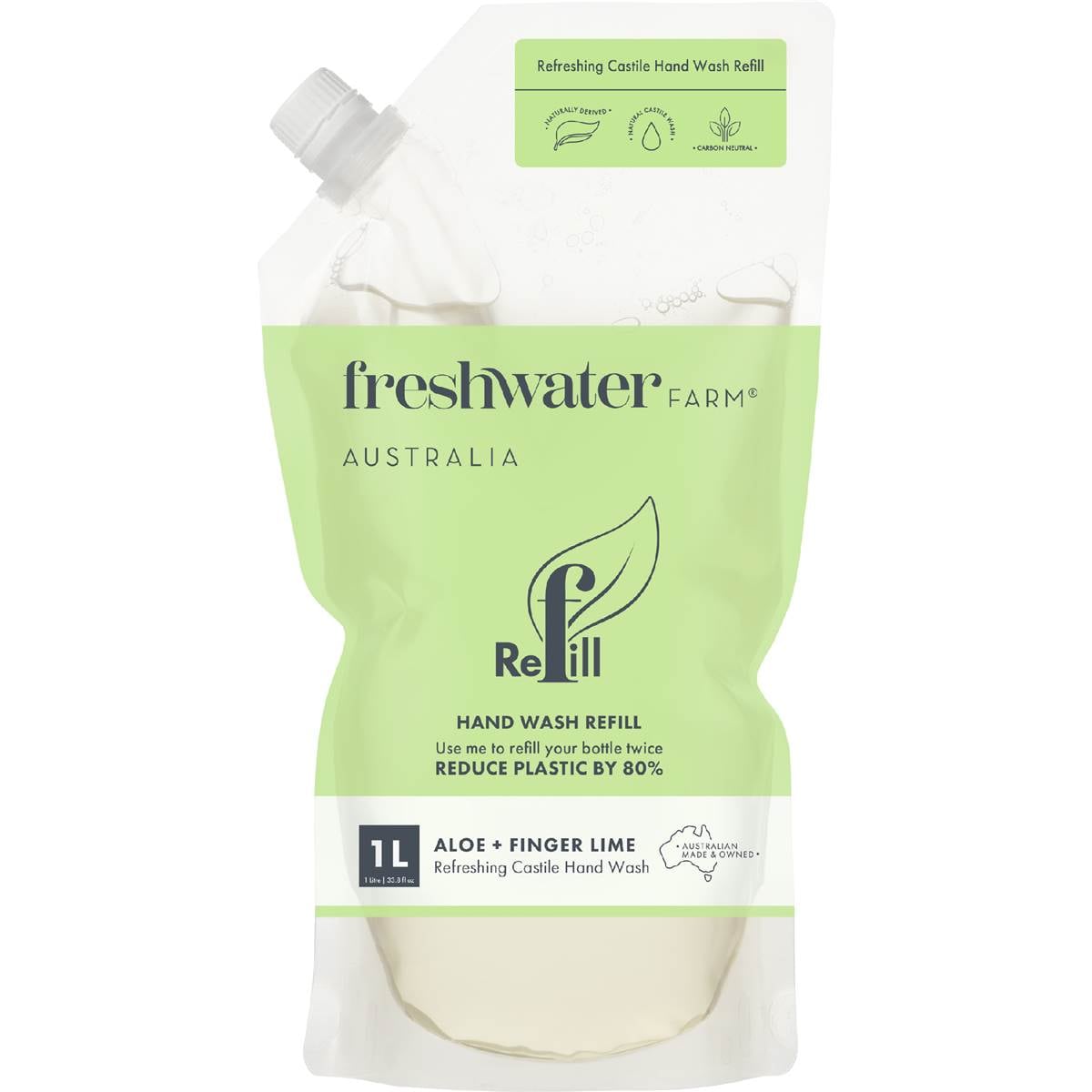 Freshwater Farm Australia Hand Wash Refill Aloe & Finger Lime 1L