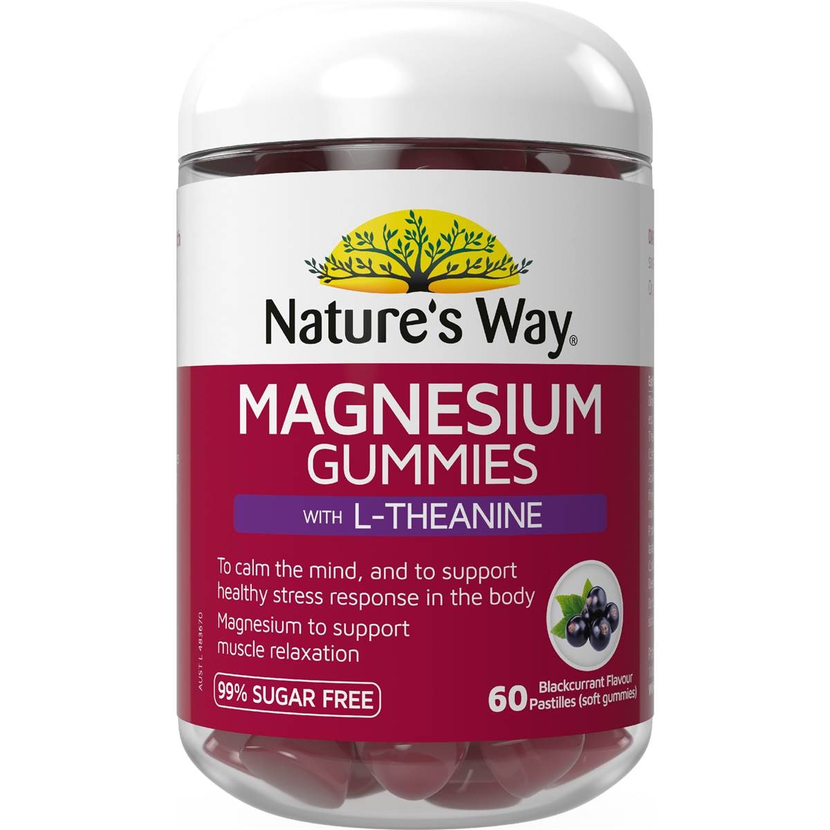 Nature's Way Magnesium Gummies With L Theanine 60 pack