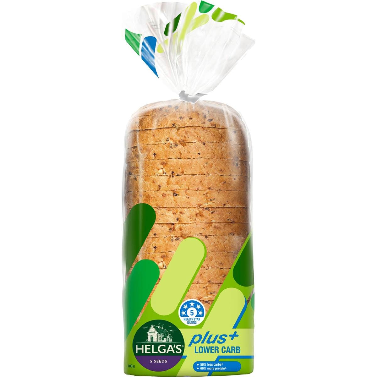 Helga's Plus+ Lower Carb 5 Seed Bread Loaf 700g