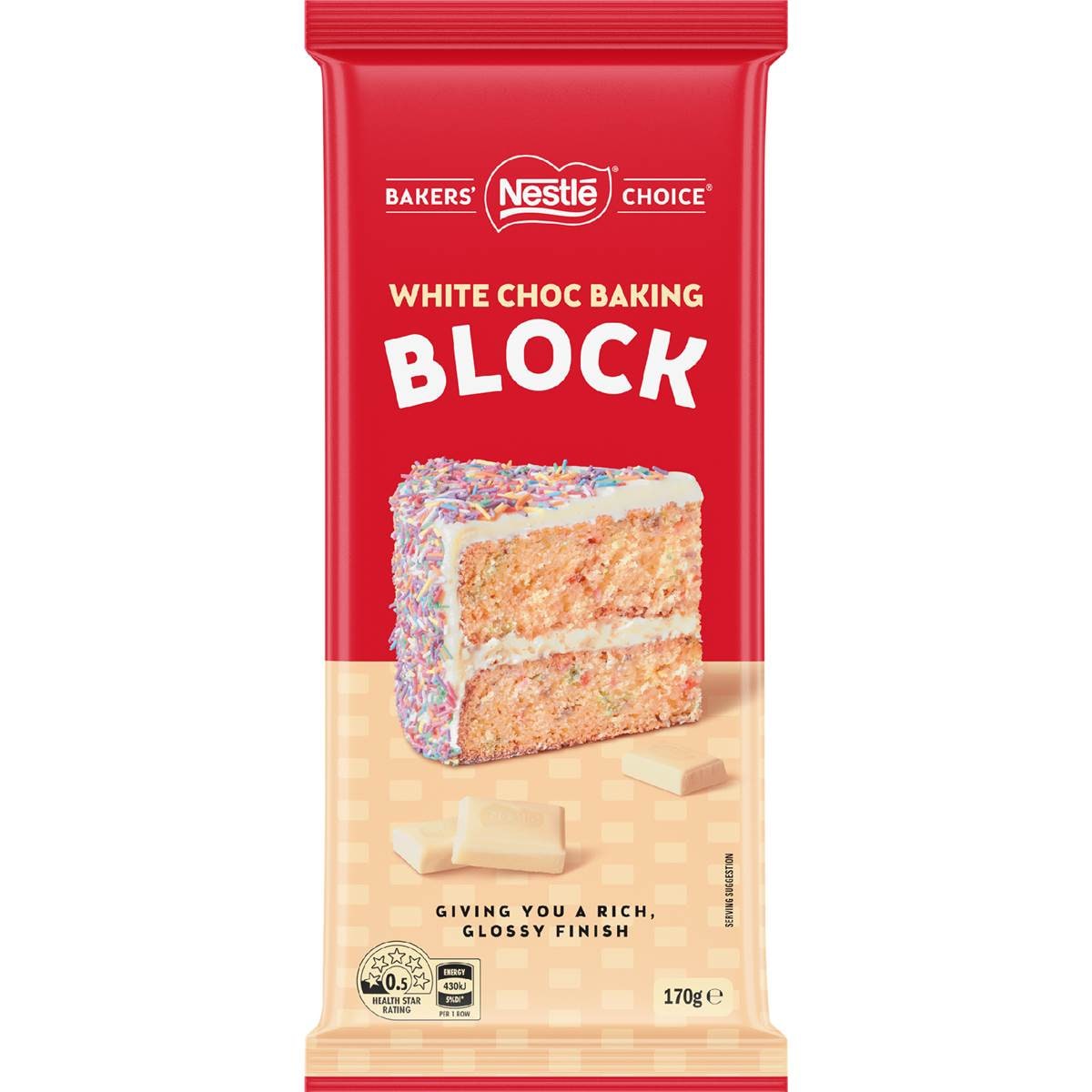 Nestle Baker's Choice White Choc Baking Block