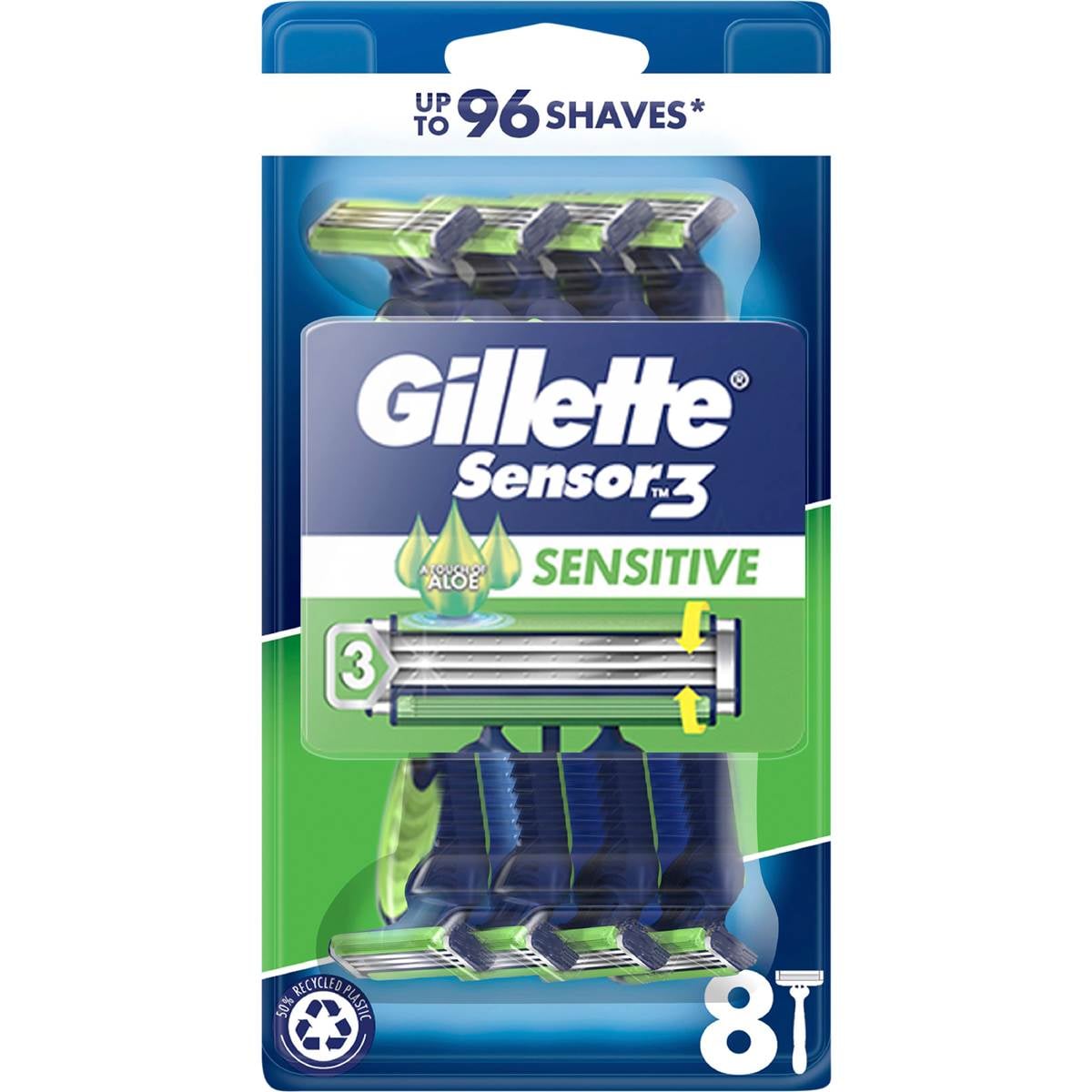 Gillette Sensor3 Sensitive Disposable Razors 8 pack – Woolworths