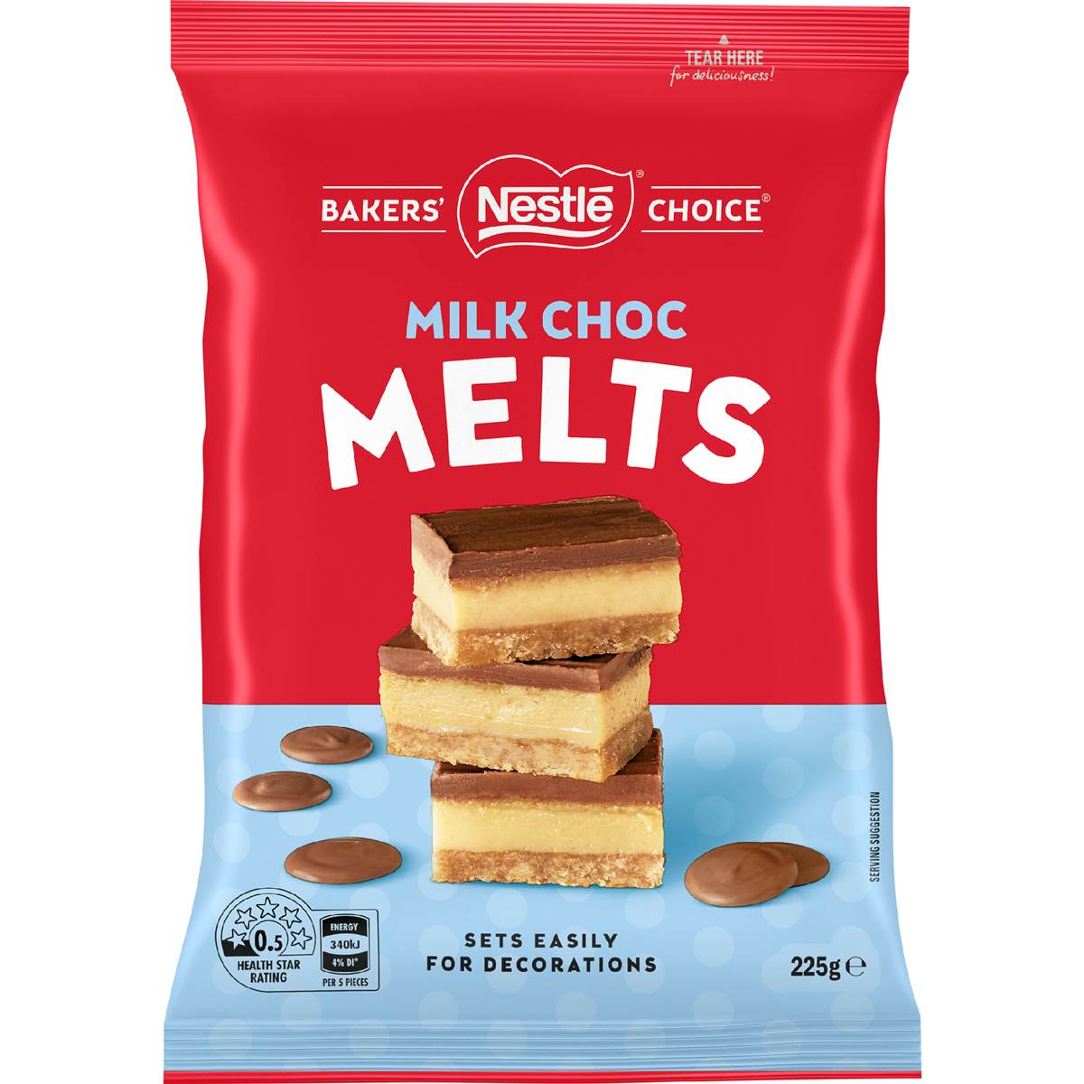 Nestle Baker's Choice Melt Milk Chocolate 225g