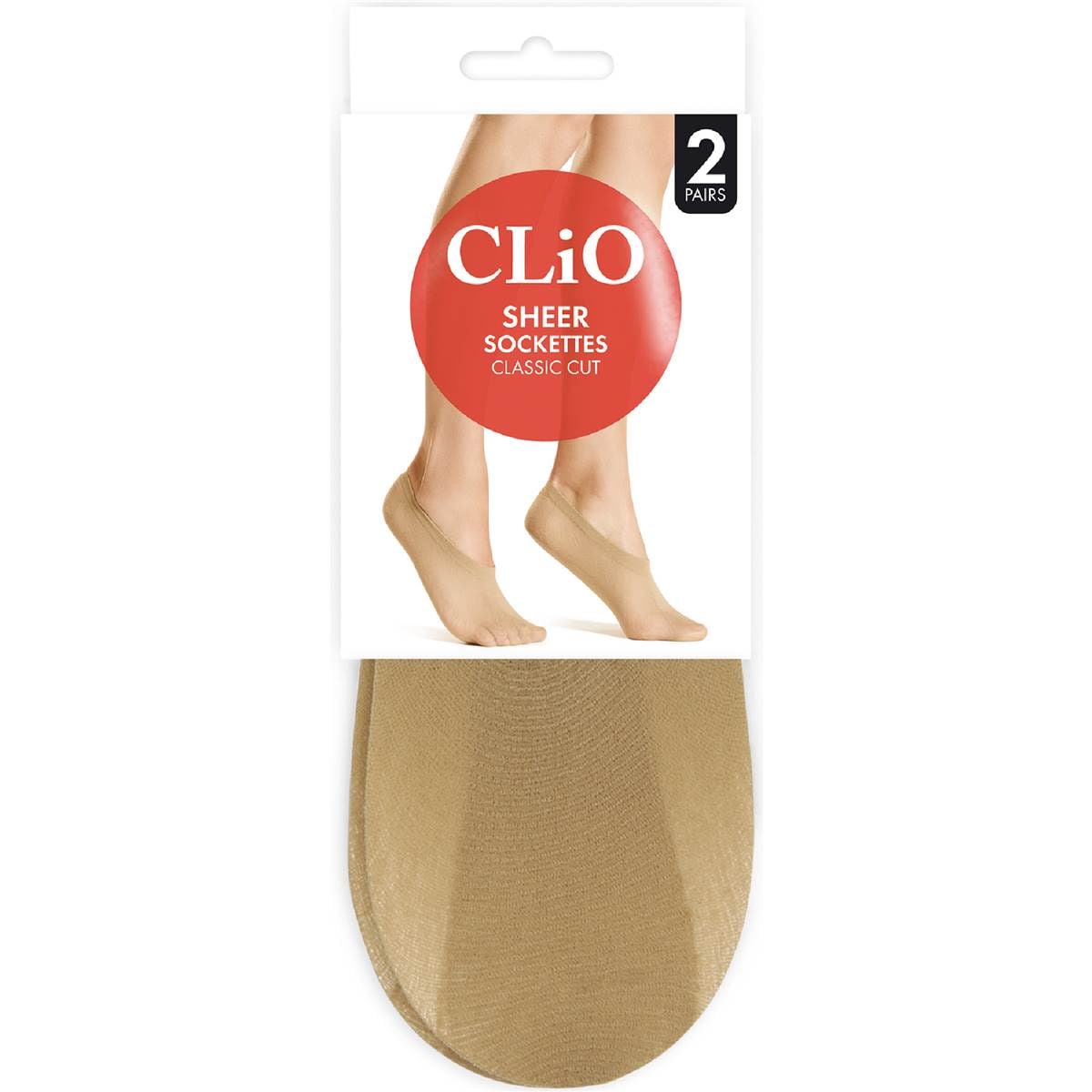 Clio Sheer Sockettes Classic Cut Natural
