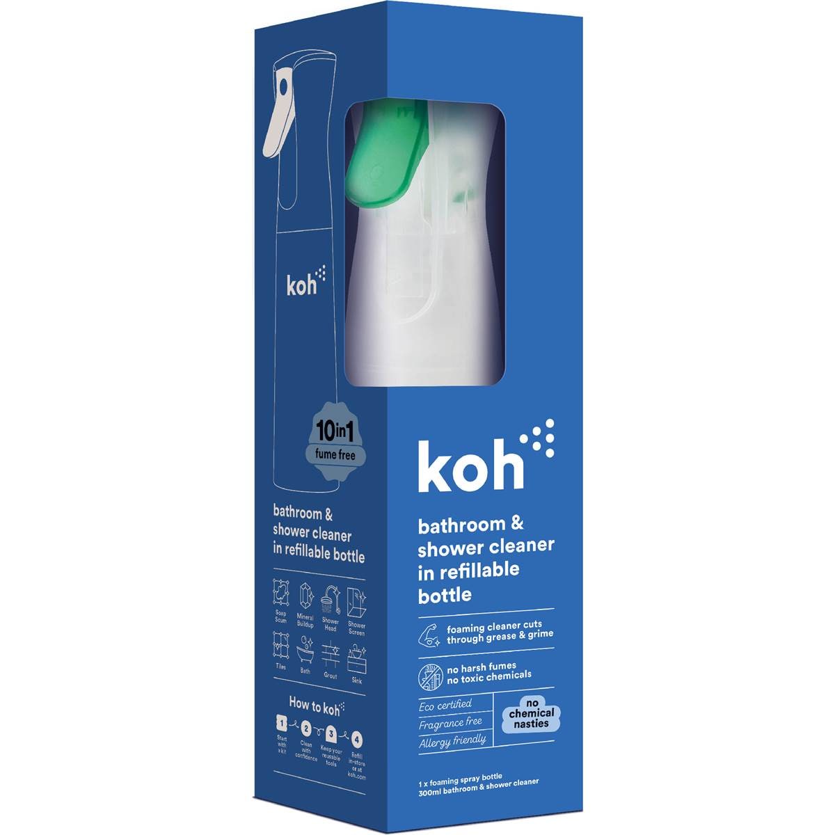 Koh Bathroom & Shower Cleaner In Refillable Bottle each