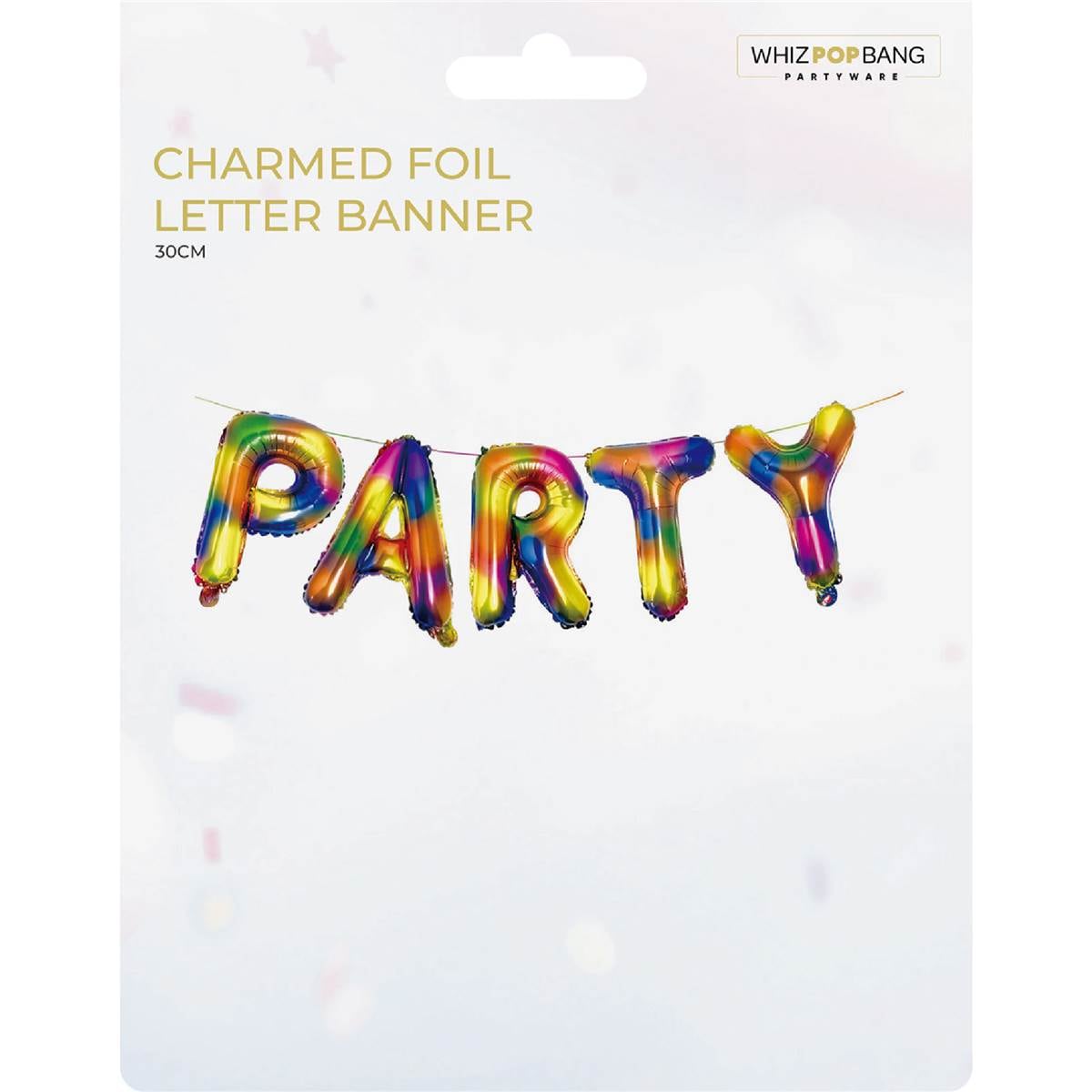 Whiz Pop Bang Charmed Foil Letter Banner Assorted 30cm