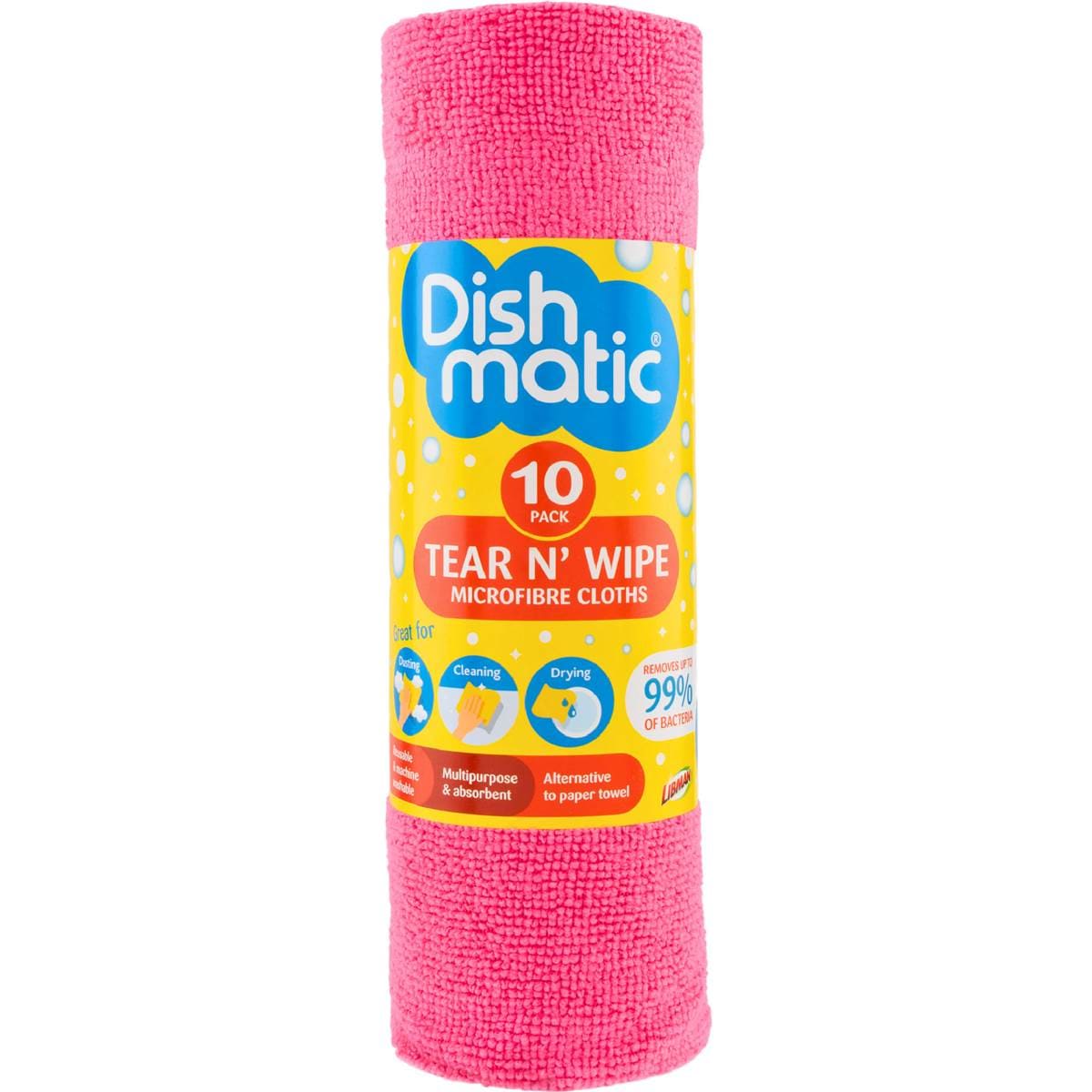 Dishmatic Tear N' Wipe Microfibre Cloths 10 pack – Woolworths